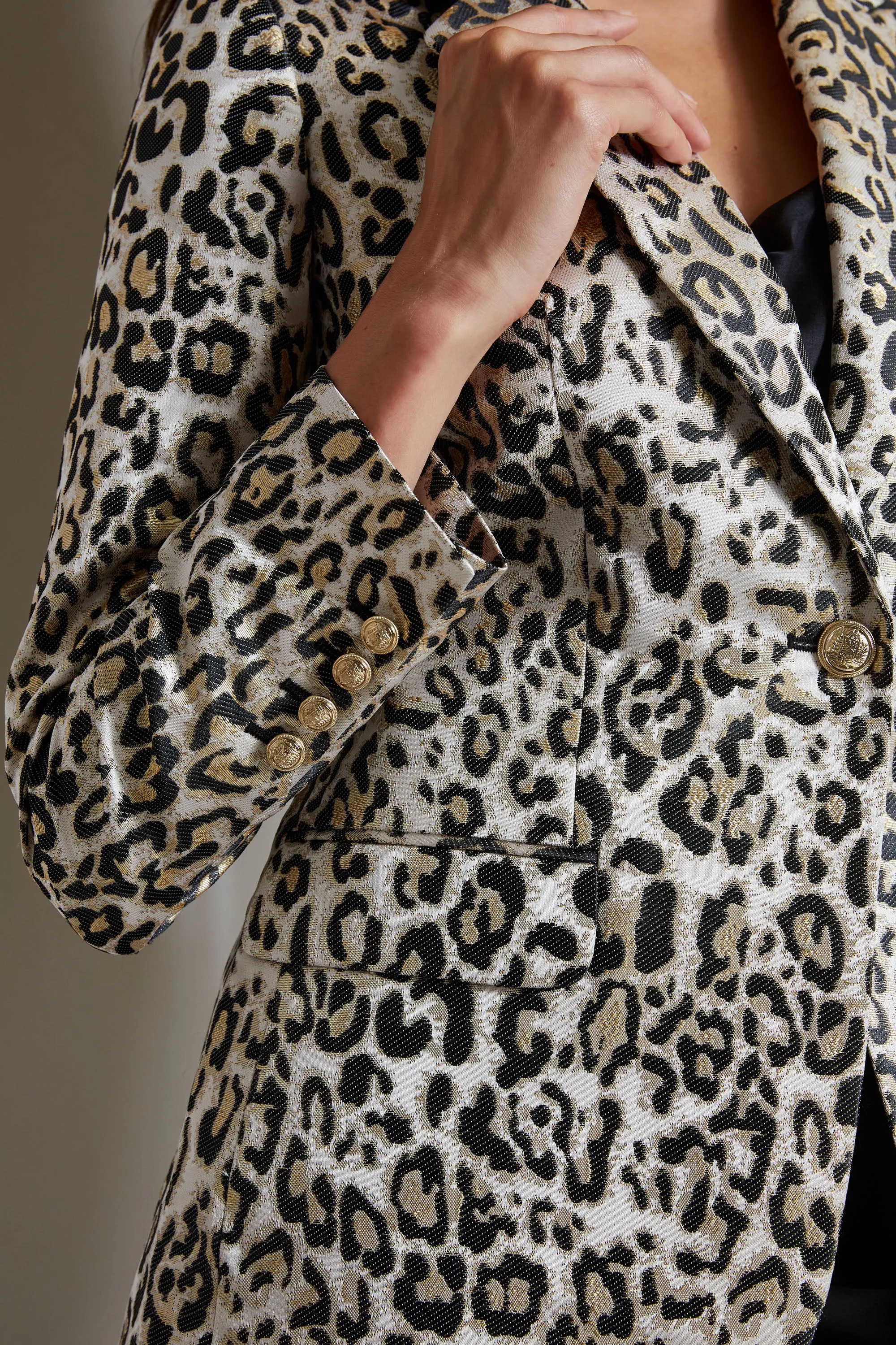 Leopard Jacquard Blazer