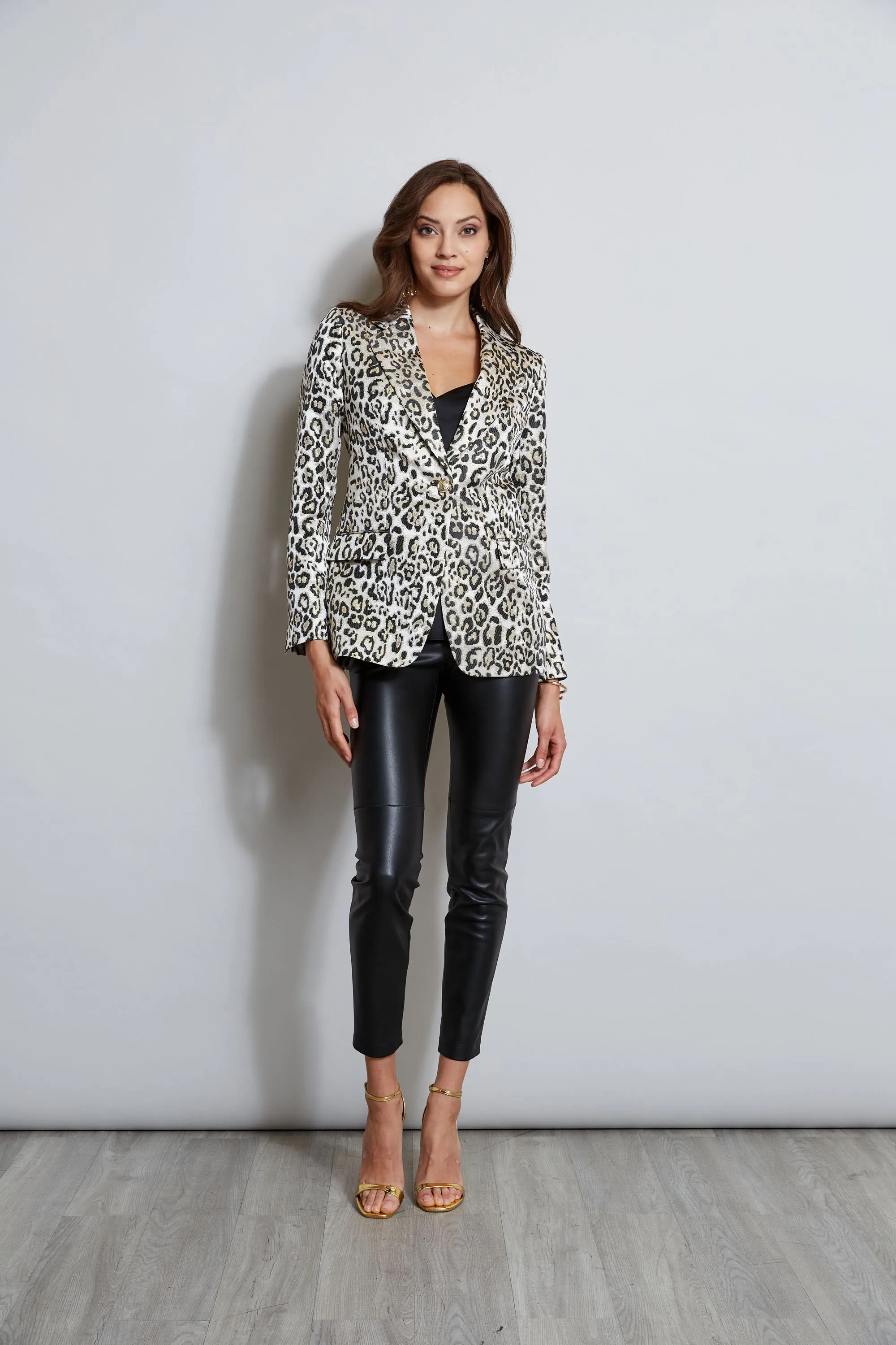 Leopard Jacquard Blazer