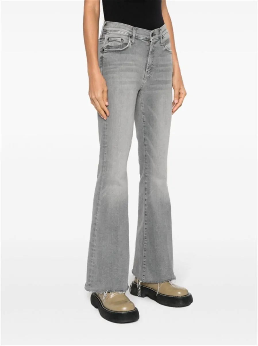 LOGO-TAG COTTON-BLEND STRAIGHT-LEG JEANS