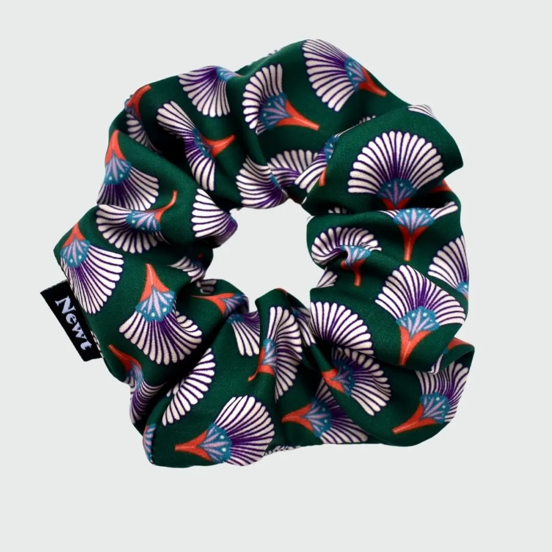 Matsuri Print Hair Scrunchie Green