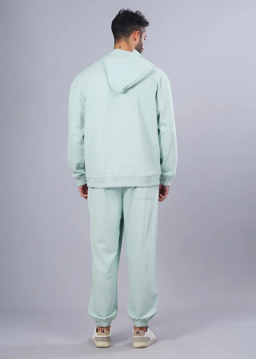 Men Premium Terry Co-ord Set - Mint Green