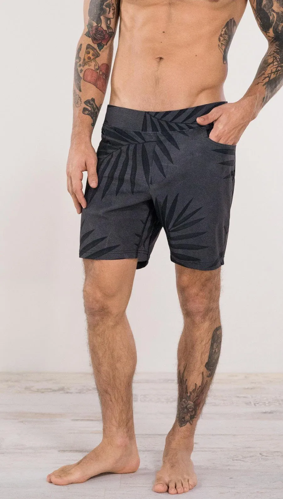 Men's - Gray Palms Shorts 7" Inseam