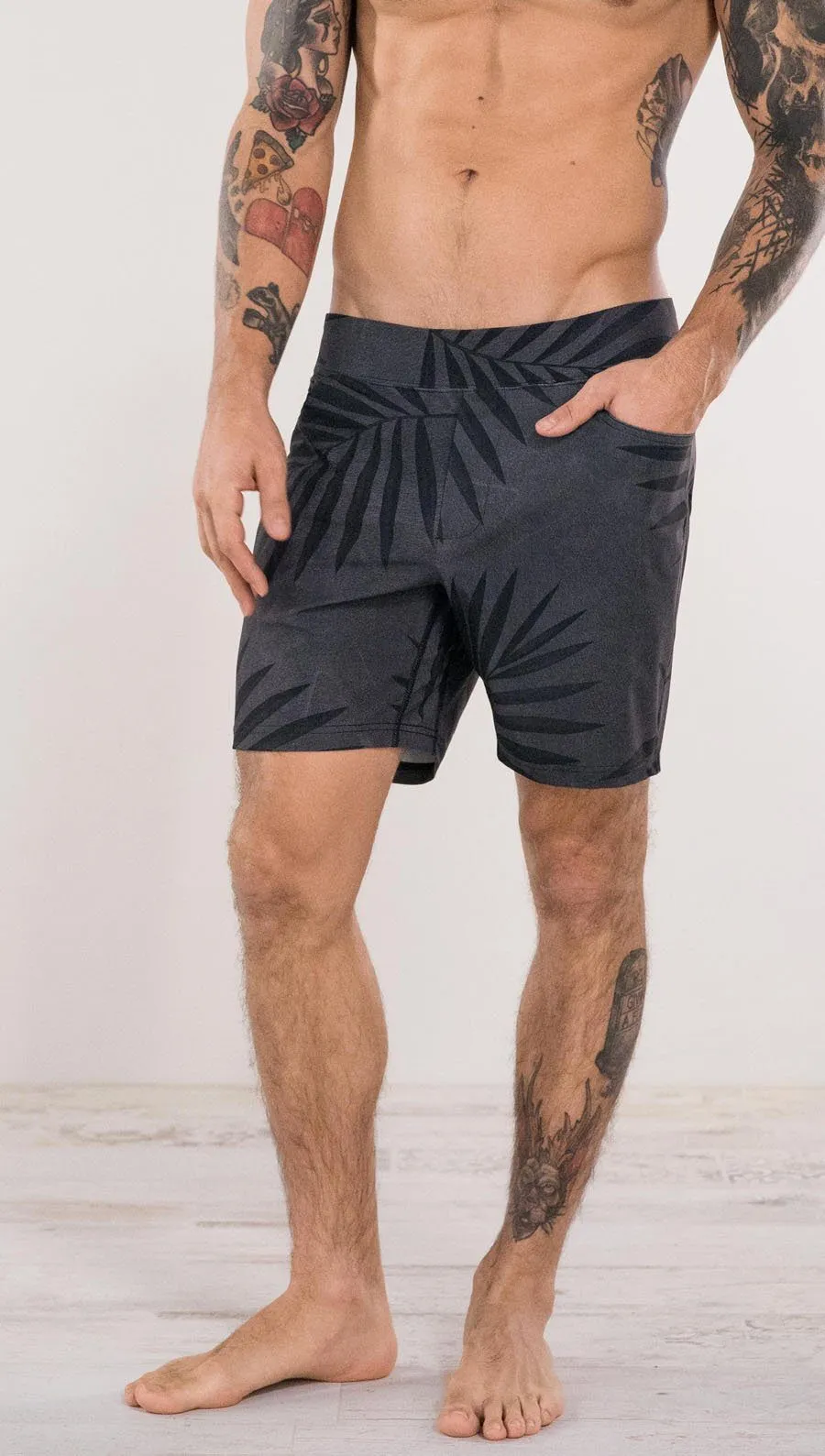 Men's - Gray Palms Shorts 7" Inseam