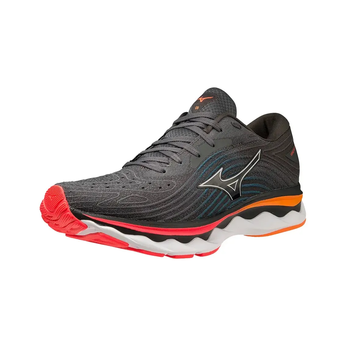 Mens Mizuno Wave Sky 6 (Wide) - Iron Gate / Nimbus Cloud / Soleil