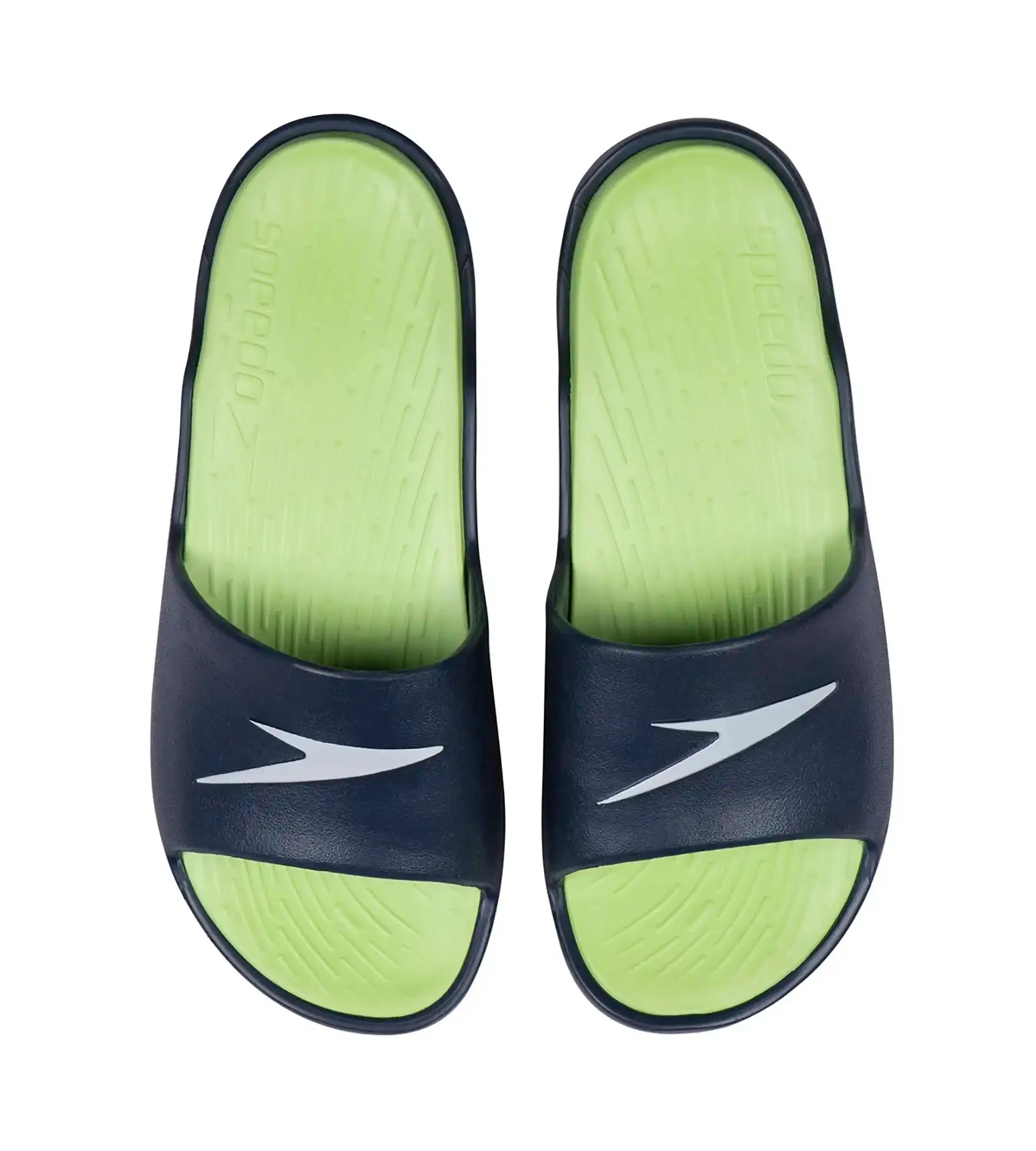 Men's Single Colour Slides - Bright Zest & Navy