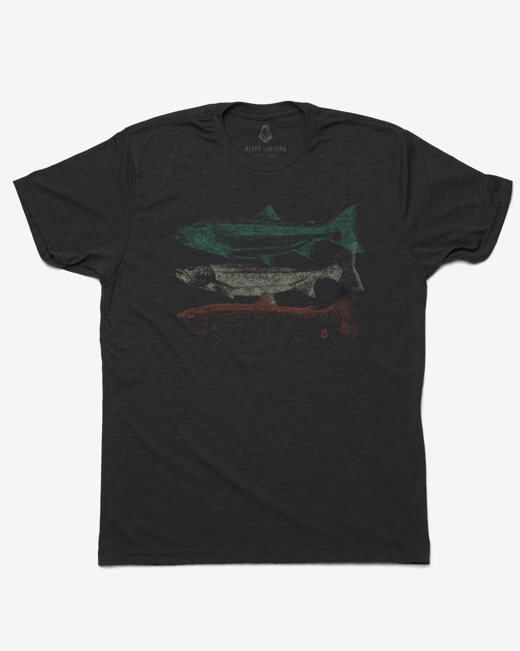 Men's Topographic Trout T-Shirt