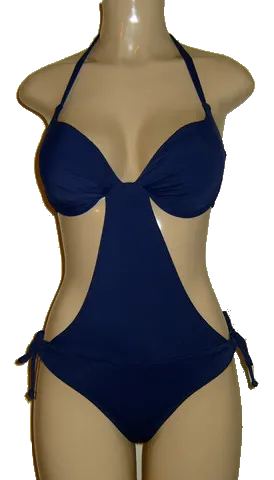 Monokini One Piece Swimsuit Halter Tie Neck Push Up