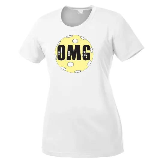 OMG (One More Game) | Clearance Women's Short Sleeve Crewneck Pickleball Shirts | 100% Polyester