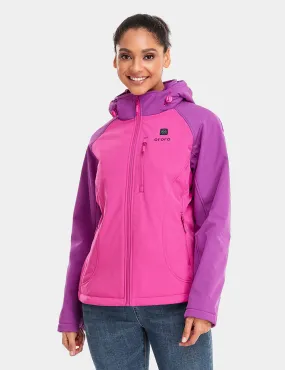 (Open-Box) Women's Heated Jacket - Pink & Purple/Gray (Battery Set Not Included)