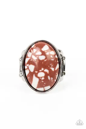 Paparazzi Majestic Marbling - Brown Ring