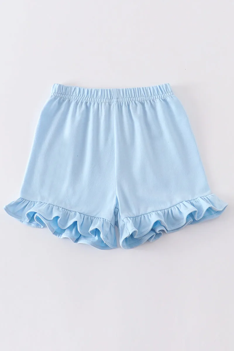 Premium Sky Basic Ruffle Shorts