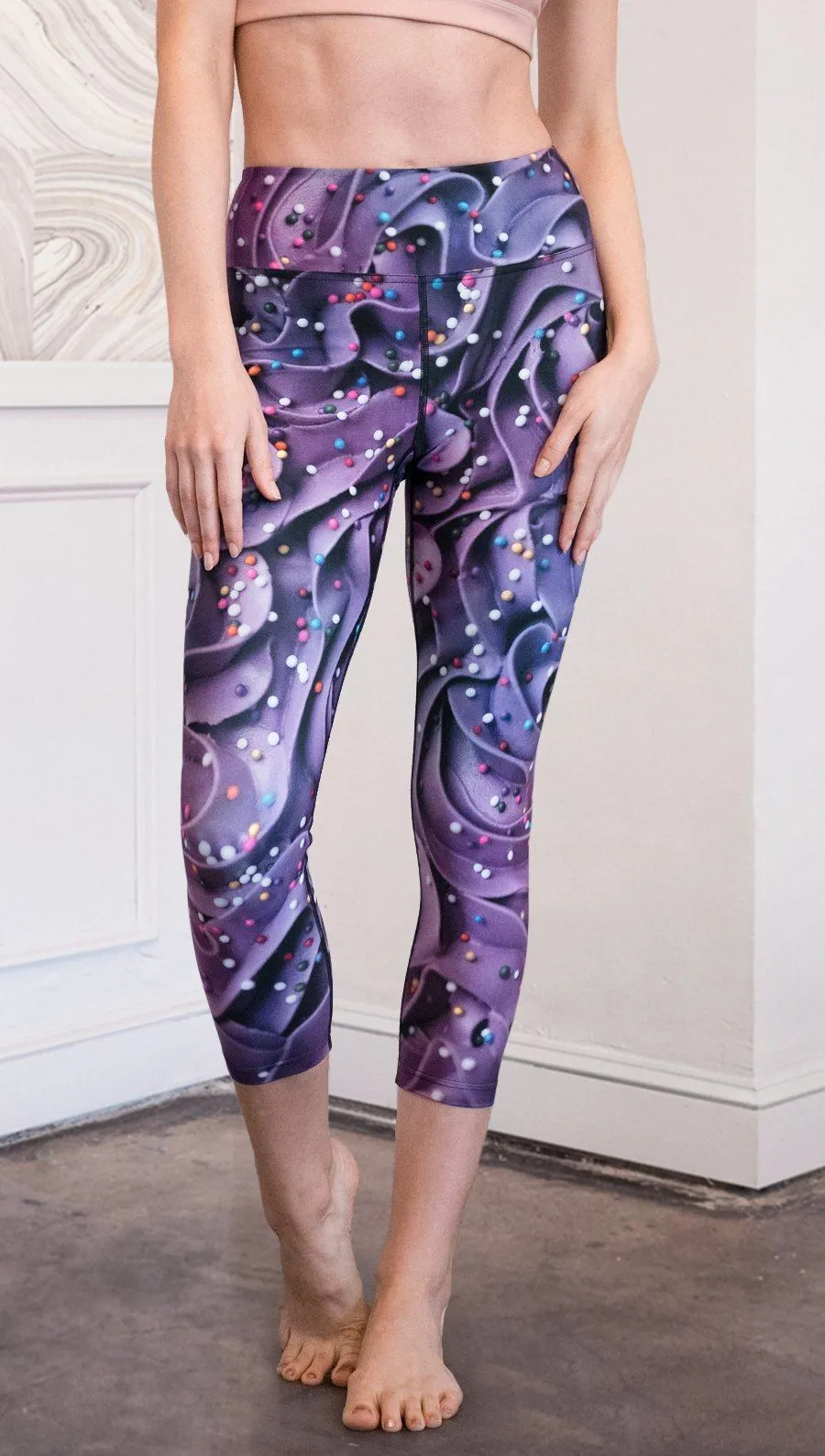 Purple Frosting - Triathlon Capri Leggings - CUSTOM ORDER