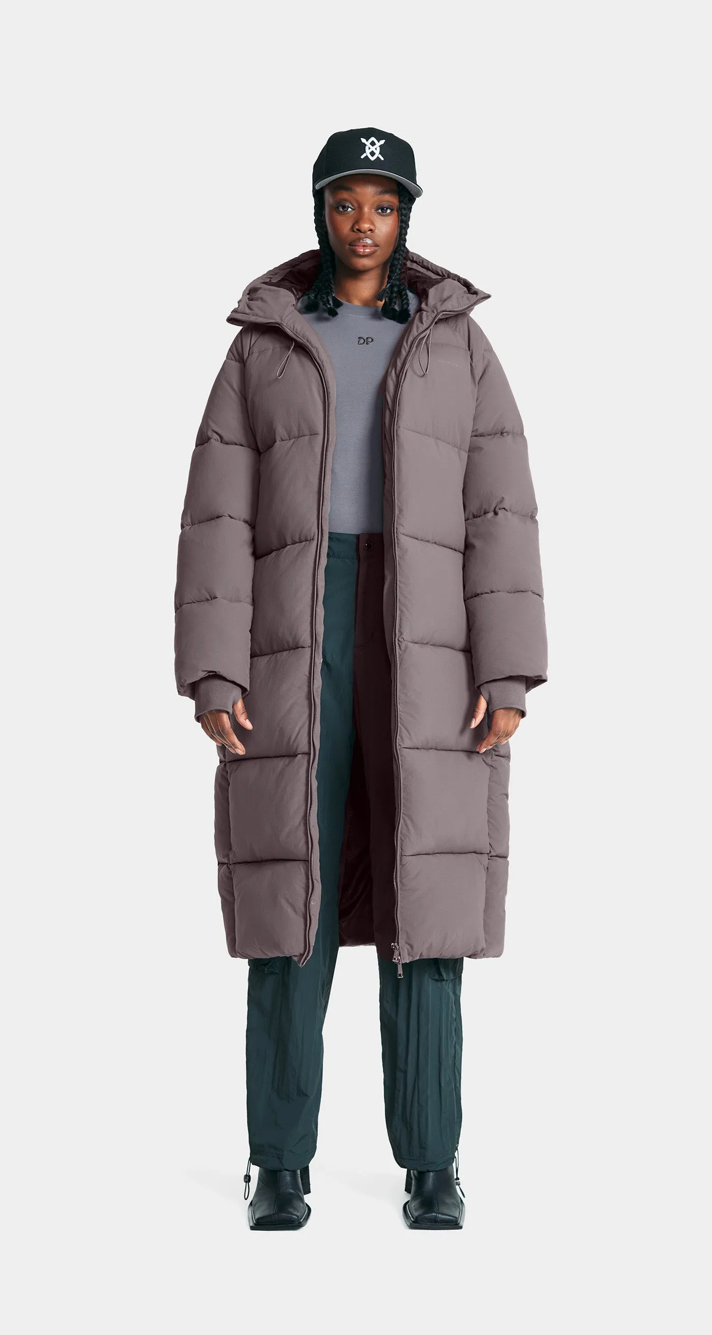 Rabbit Grey Relaxed Long Puffer