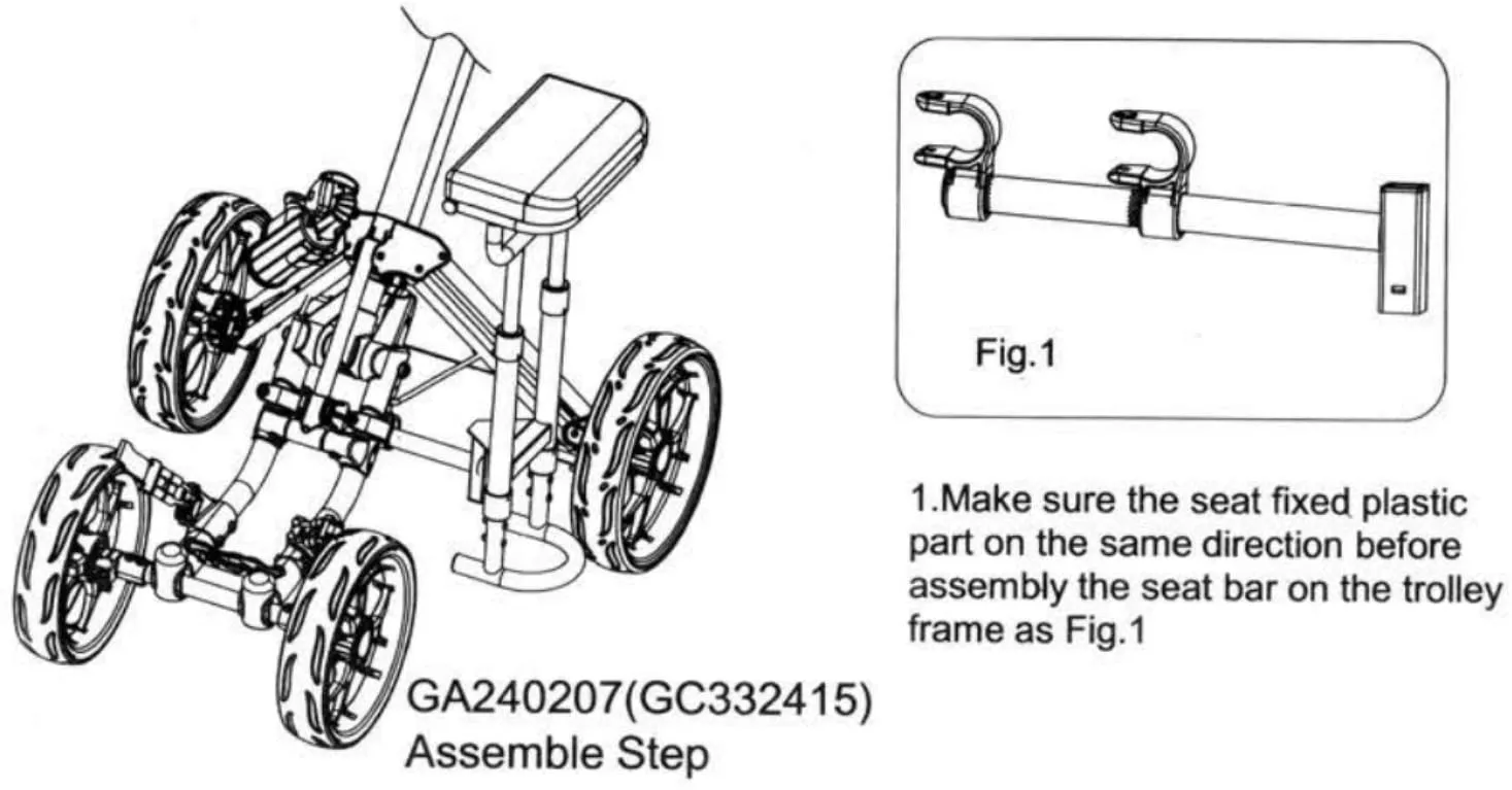 Removable Seat ONE for CaddyCruiser ONE