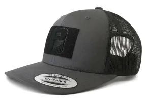 Retro Trucker Hat   - Charcoal and Black