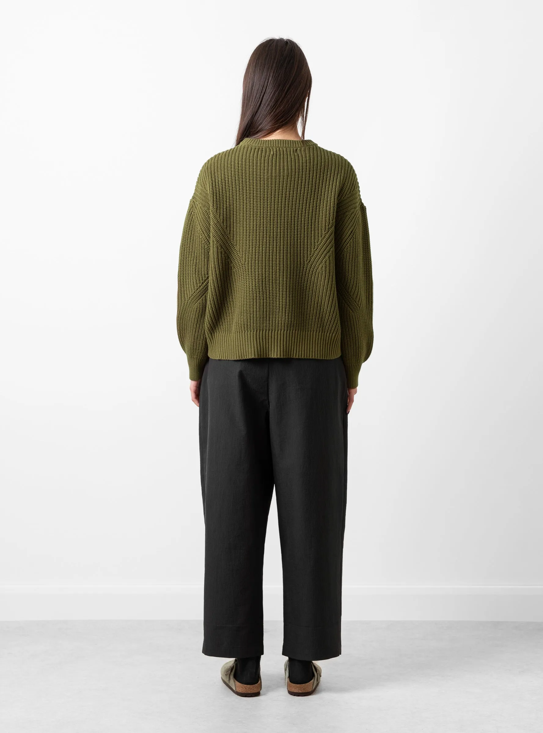 Signature Poet Sleeve Sweater Kelp Green