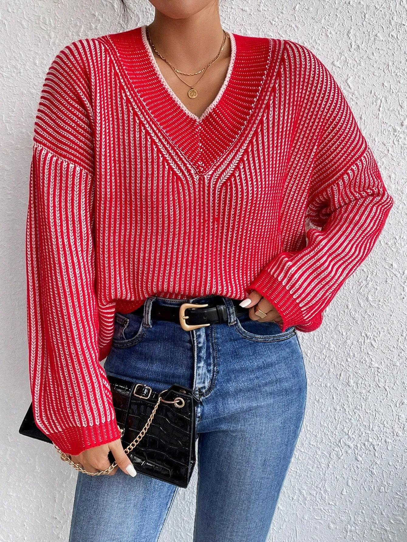 Striped Off the Shoulder Sweater