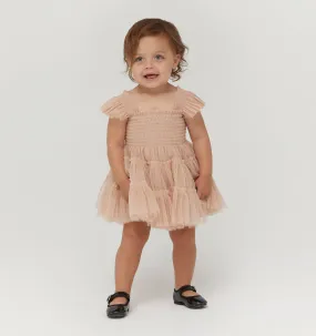 The Baby Tulle Ellie Nap Dress - Blush Glitter Tulle