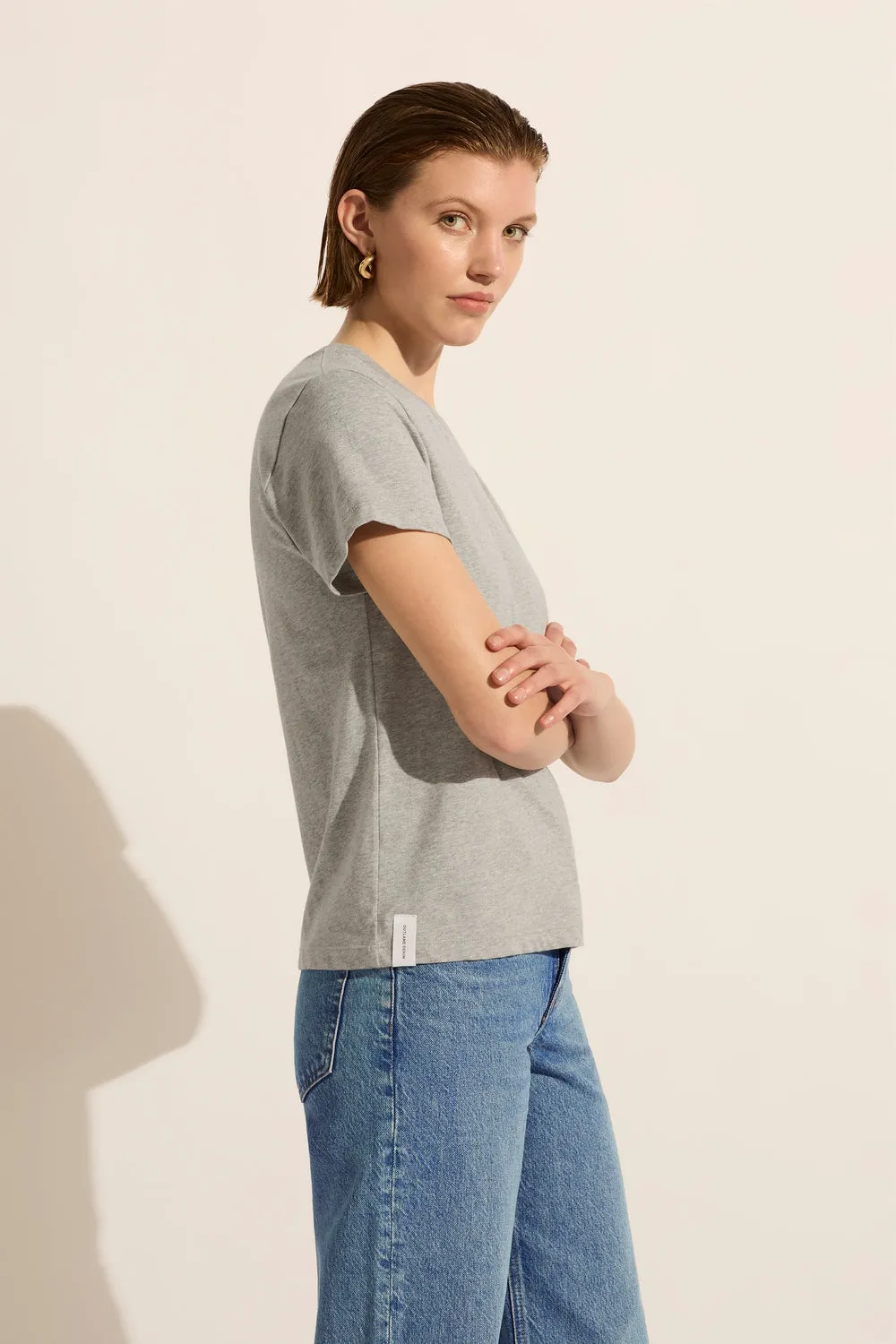 The Good Slim Tee - Grey Marle