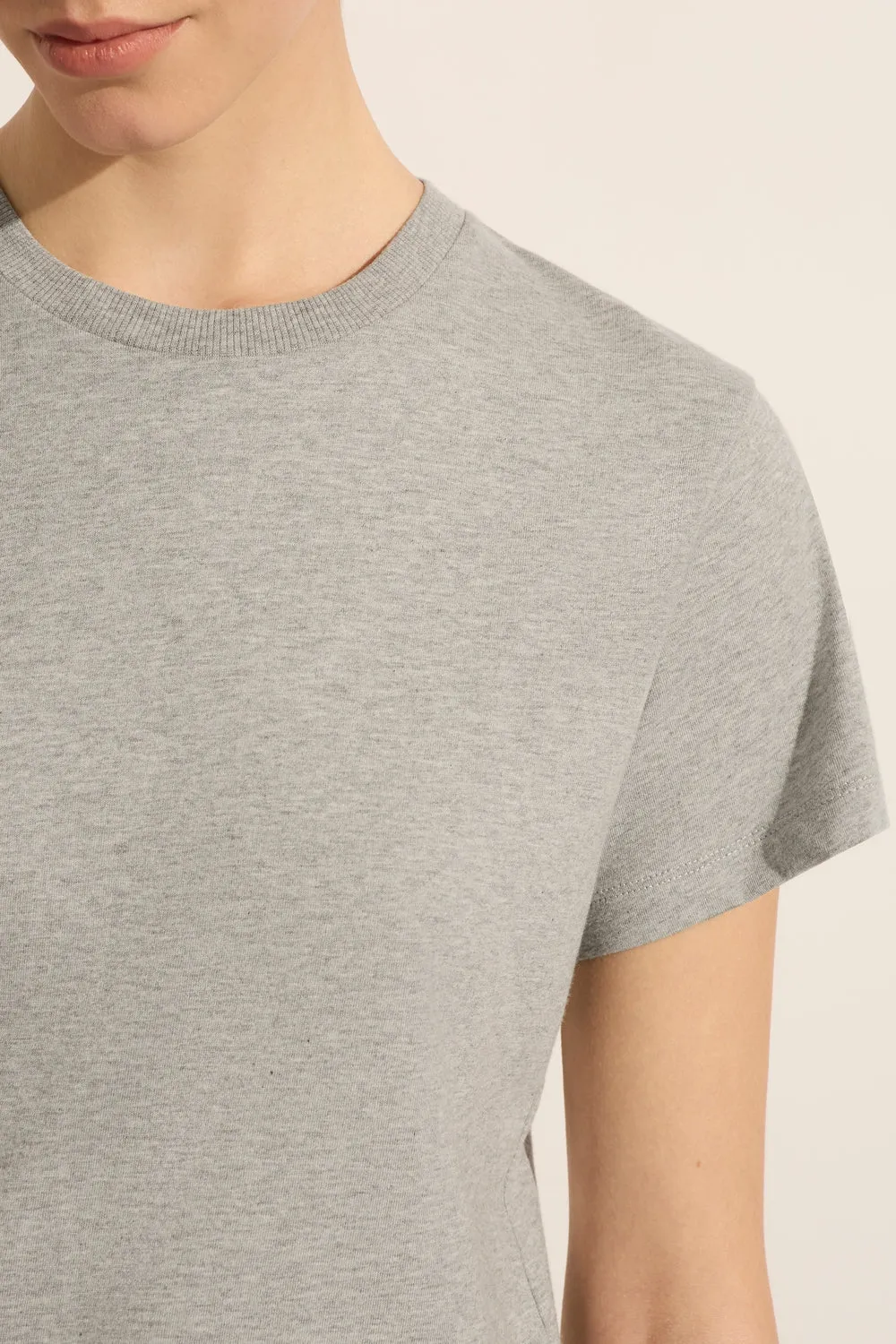 The Good Slim Tee - Grey Marle