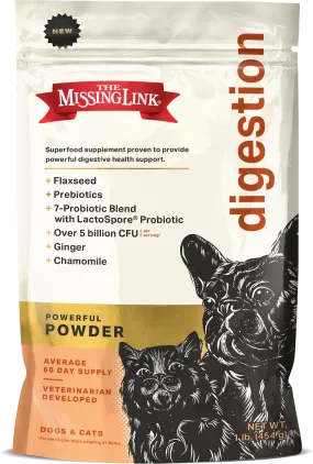 The Missing Link Superfood Powders Digestion Supplement for Dogs and Cats 1 lb. Bag