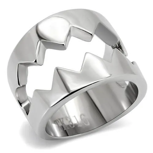 TK143 High polished (no plating) Stainless Steel Ring