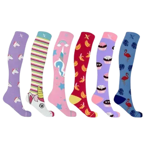 Unicorn Collection Compression Socks (6-Pairs)