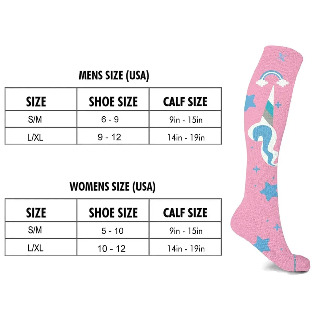 Unicorn Collection Compression Socks (6-Pairs)