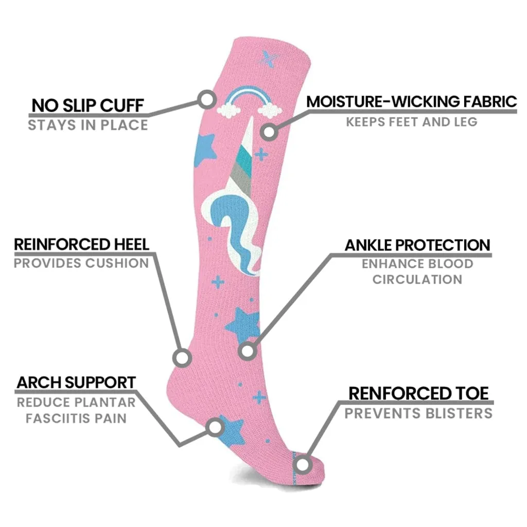 Unicorn Collection Compression Socks (6-Pairs)