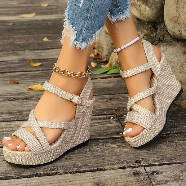 Women's Casual Rope Retro Wedge Sandals 59688851S