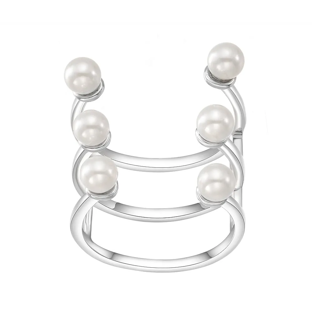 Women's Fashion Adjustable Open Pearl Ring